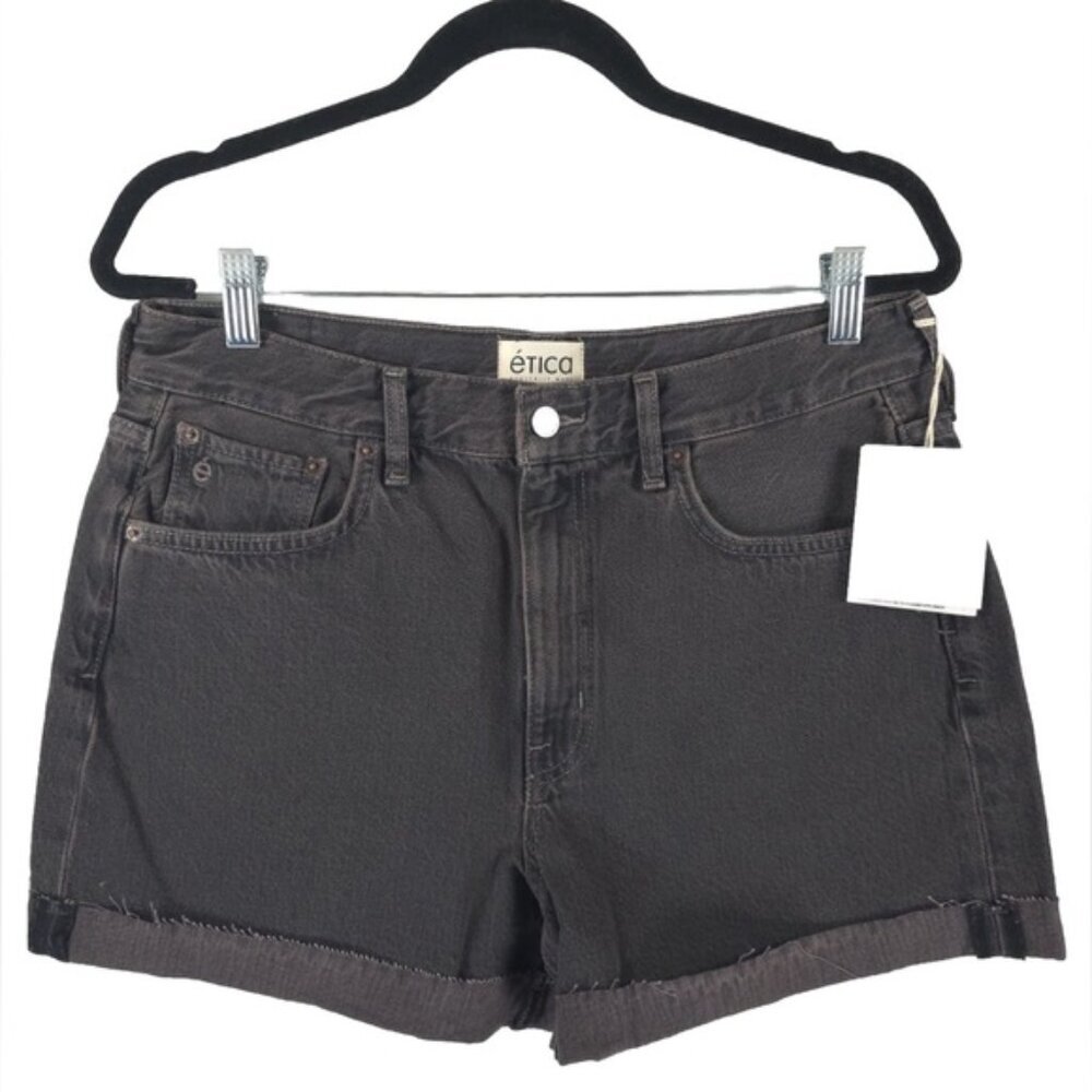 NWT ÉTICA ETHICALLY MADE SKYLAR CUFFED SHORTS Earth Wash EW129179C Size 31
